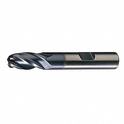 Ball End Mill Single End 1/4 HSS