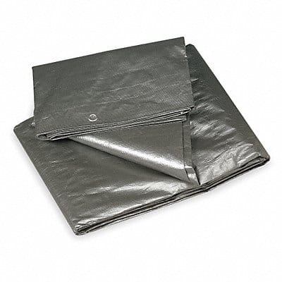 Tarp Polyethylene Silver/Black 6x8Ft