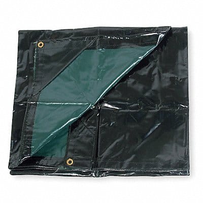 Tarp Nylon Vinyl Lam Black/Green 6x10Ft