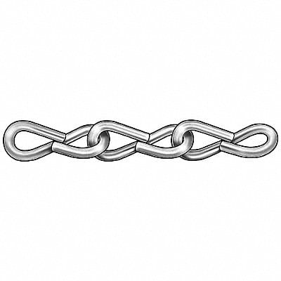 Jack Chain Single Zinc Sz 14 16 Lb 100Ft