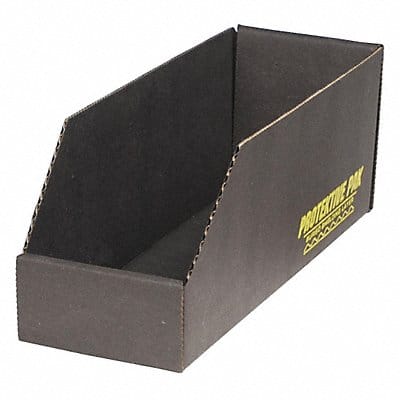 ESDCorrShelfBin Black Cardboard 4 1/2 in