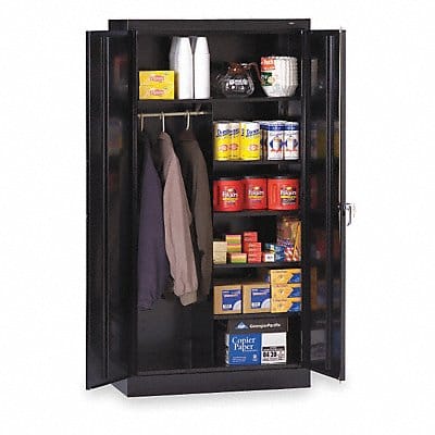 Storage Cabinet 72 x36 x18 Black 5Shlv