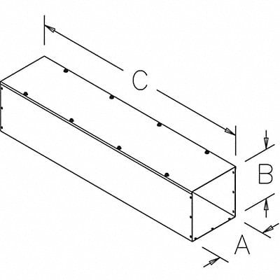 Lay-In Flat-Cover Wireway 6inWx6inH