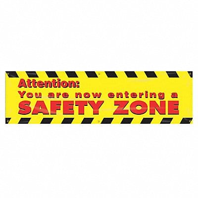 Safety Banner 28in x 96in Poly Sheeting