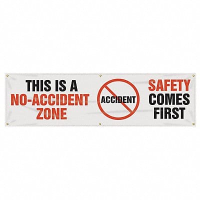 Safety Banner 28in x 96in Poly Sheeting