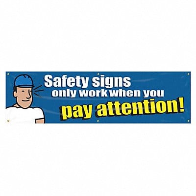 Safety Banner 28in x 96in Poly Sheeting