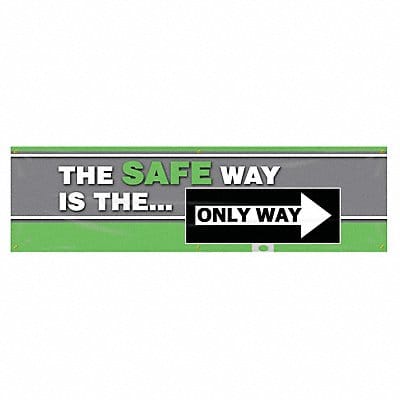 Safety Banner 28in x 96in Poly Sheeting