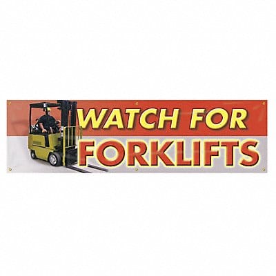 Safety Banner 28in x 96in Poly Sheeting