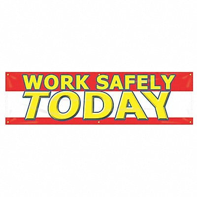 Safety Banner 28in x 96in Poly Sheeting