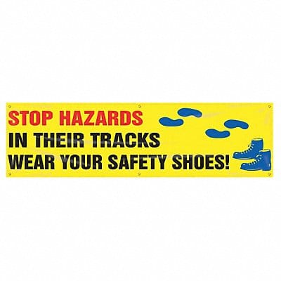 Safety Banner 28in x 96in Poly Sheeting