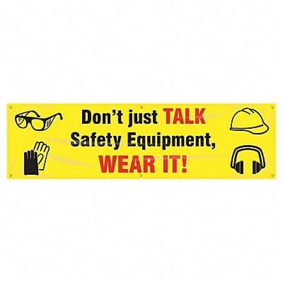 Safety Banner 28in x 96in Poly Sheeting