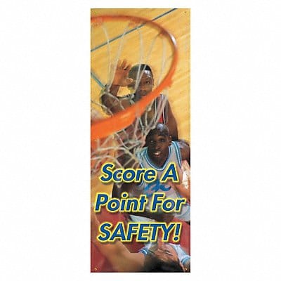 Safety Banner 74in x 28in Poly Sheeting