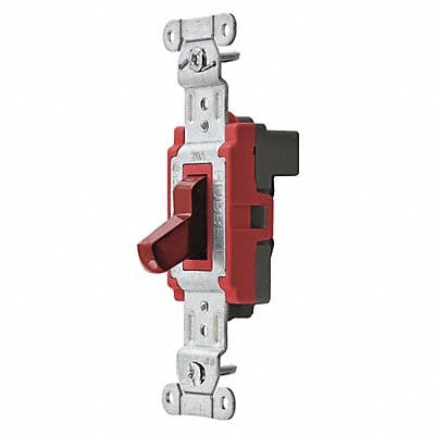 Wall Switch Red 20 A Back Single Pole