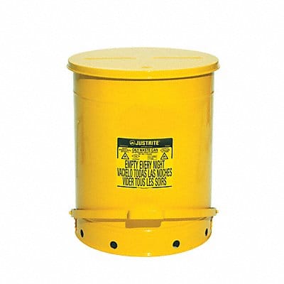 F8461 Oily Waste Can 21 gal Steel Yellow