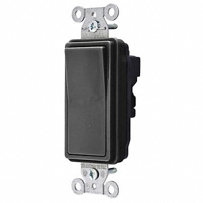 Wall Switch Black 20 A Back Single Pole