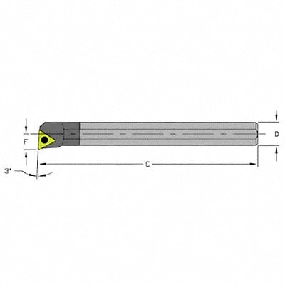 Indexable Boring Bar 0.3950 Carbide