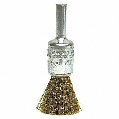 Crimped Wire End Brush Brass 1/2 In.