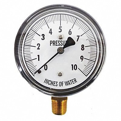 Low Pressure Gauge Bottom 10 H2O