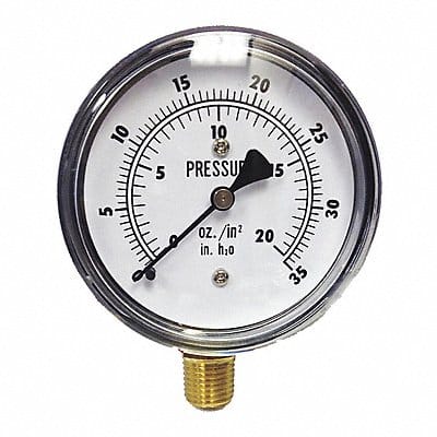 Low Pressure Gauge Bottom 35 H2O/20 oz.