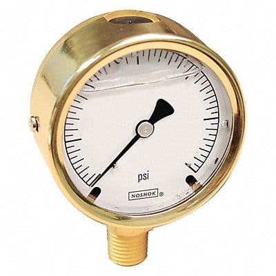 Brass Case Pressure Gauge 30 psi