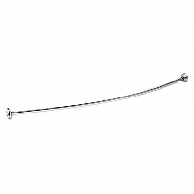 Curved Shower Rod SS 60 in L Bright