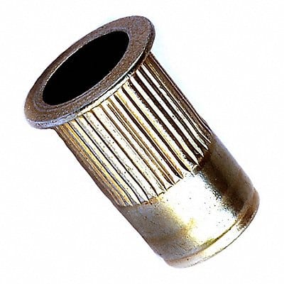 Rivet Nut Knurled Steel Zinc Yellow PK25