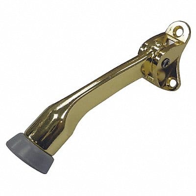 Lever Door Holder Pol Brass Cast Zinc