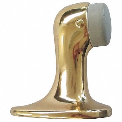 Door Stop Floor-Mount Polished Brass