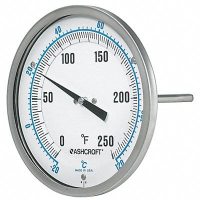 Dial Thermometer Bi-Metallic SS Case