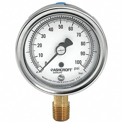 K4670 Gauge Pressure 0 to 600 psi 2-1/2 in.