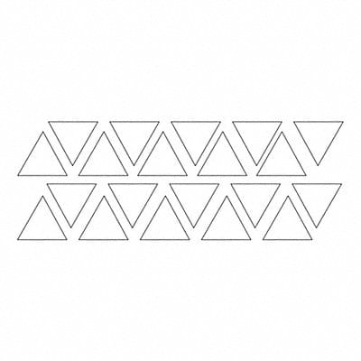 Magnetic Triangles 3/4 in W White PK20