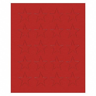 Magnetic Stars 3/4 in W Red PK20