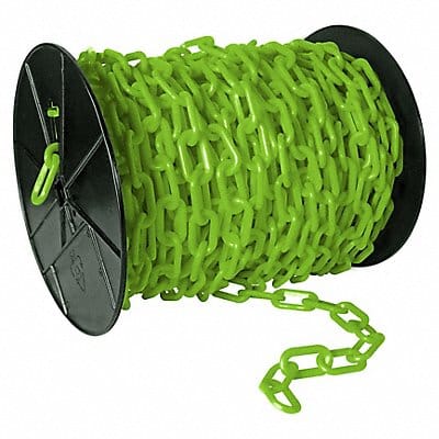 Plastic Chain 125 ft L Safety Green