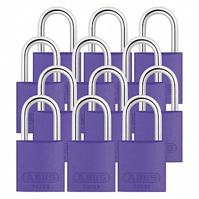 Lockout Padlock KA Purple 2-17/32 H PK12