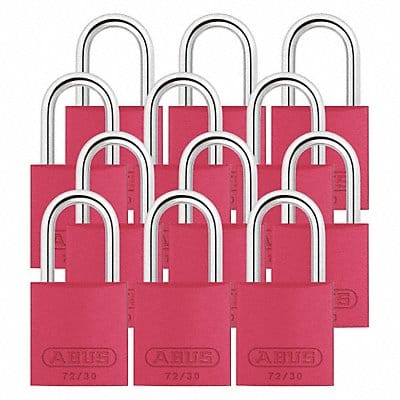 Lockout Padlock KA Red 2-17/32 H PK12