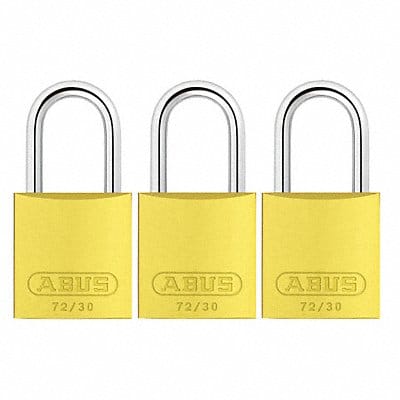 Lockout Padlock KA Yellow 2-17/32 H PK3