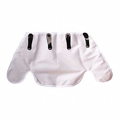 Neck Cover Cotton Button Flaps White