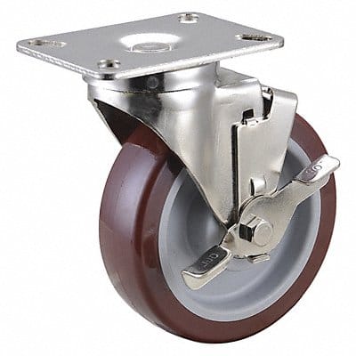 NSF-Listed Plate Caster Swivel 450 lb.