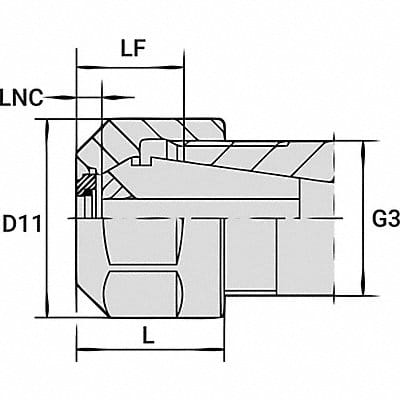 Locknut and StopScrew ER16INTERNALCOOLA