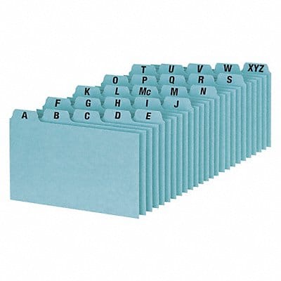 A-Z Tab Index Card Guides 6 x9 Blu PK25