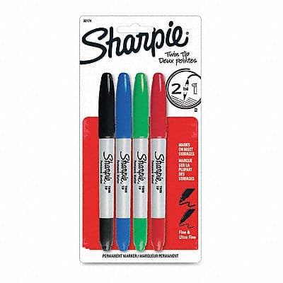 Marker Sharpie Twin Ast PK4