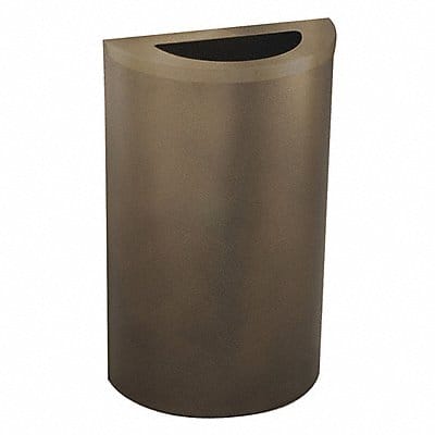 Trash Can Half Round 14 gal Brown