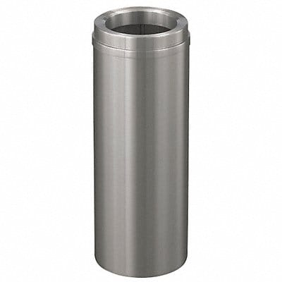 Wastebasket Round 6 gal Silver