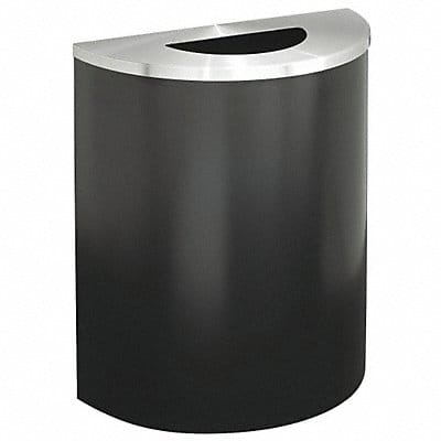 Trash Can Half Round 29 gal Black