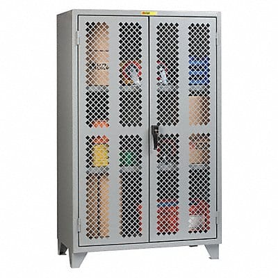 Storage Cabinet 78 x24 x60 Gray 2Shlv