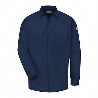 FR Long Sleeve Shirt Button Navy 2XLT