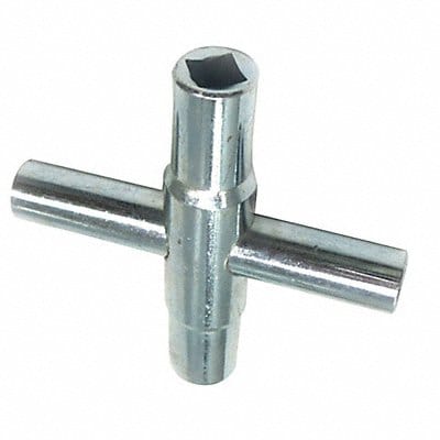 Water Key Four Way Steel