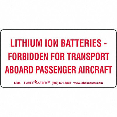 Lithium ION Battery Label 500 per Roll