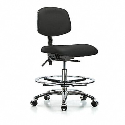 Vin Chair Chrome Med T FR Cast Blk