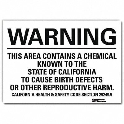 Warning Sign 7 in x 10 in Rflct Sheeting